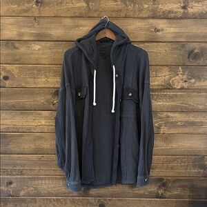 American Eagle waffle shacket